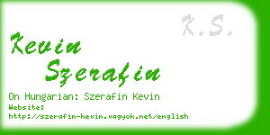 kevin szerafin business card